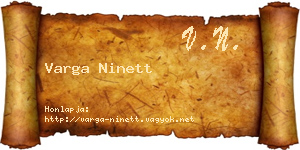 Varga Ninett névjegykártya